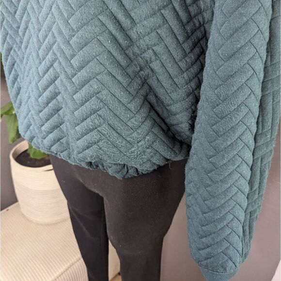 Teal Quilted Sweatshirt A New Day - Picture 4 of 7
